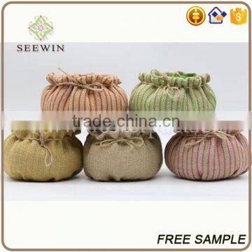 10cm Height Pleasant Jute Burlap Linen Material Flower Pot Price photo-2