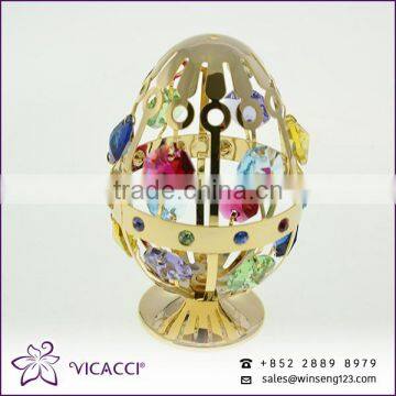Easter Egg With SWAROVSKI Crystal Metal Home Decoration photo-2