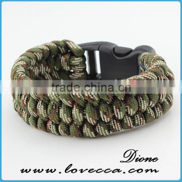 Top quality wholesale diy 350 paracord bracelet styles with whistle