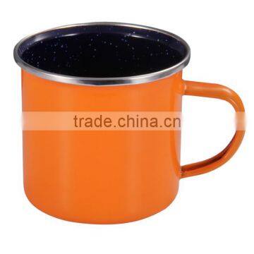 New Product Fair Sublimation Enamel Camping Mug With Stainless Steel Rim/rolled Rim photo-3