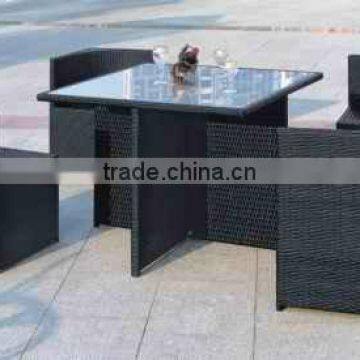 Sectional garden rattan dining set