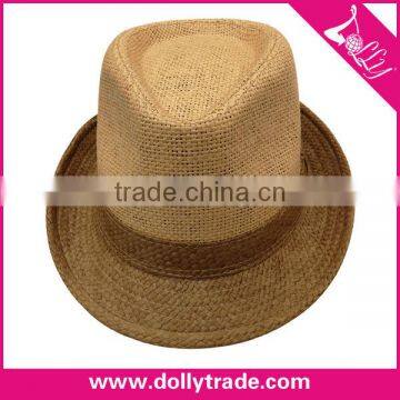 Summer Pointelle Paper Straw Fedora Hat