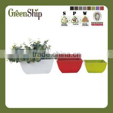 Plastic decorative planter, painted flower pots