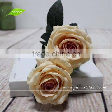 GNW FL-RS65-10CM-PU New Arrival Wholesale Champagne Rose Flower for Sale photo-6