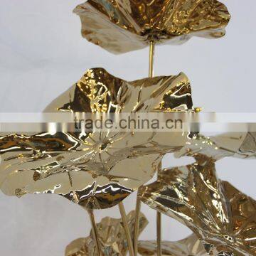 Art Deco Decoration Stainless Steel Lotus Metal Wall Sculpture for Sale photo-2