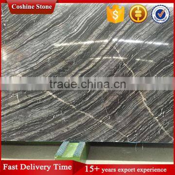 Black Wooden Vein Marble, China Polished Tree Black Marble photo-4