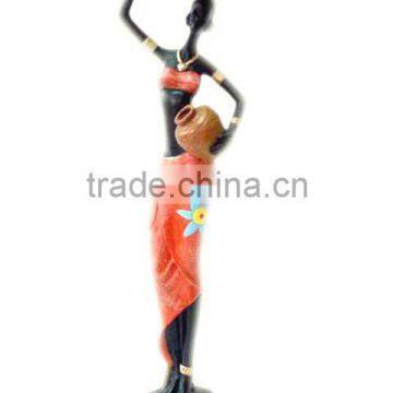 Resin african lady figurine