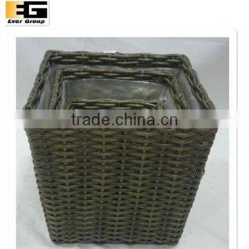 square gardening pe woven flower stands/flower pot/planter