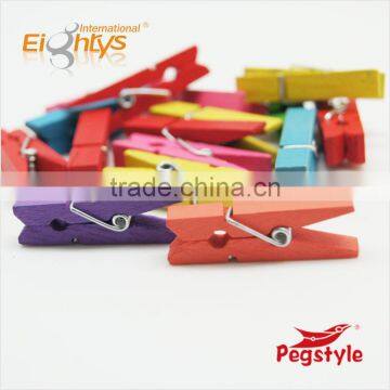 Colored high quality Spring Wooden peg&Wooden clip for European markets