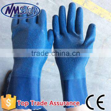 NMSAFETY whole soft anti water and oil use 18g long cuff soft latex gloves factory