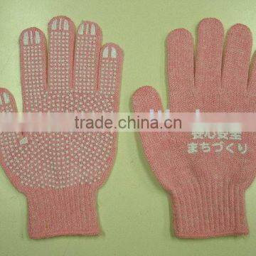 PVC dot knit glove for Promotion glove