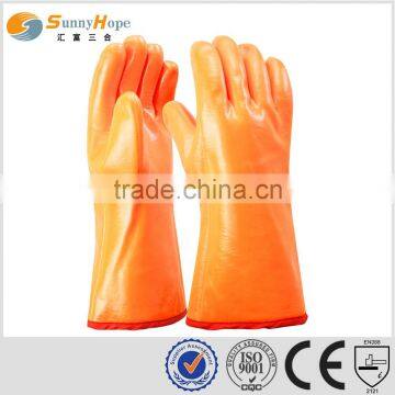4 layer protection PVC fluorescent PVC coated glove