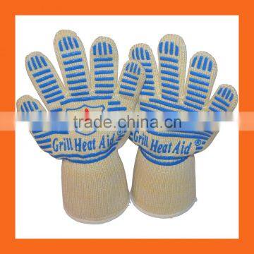 932F Extreme EN407 Certified Heat Resistant Gloves BBQ Cooking Gloves Aramid Non Slip Silicone Grill Gloves