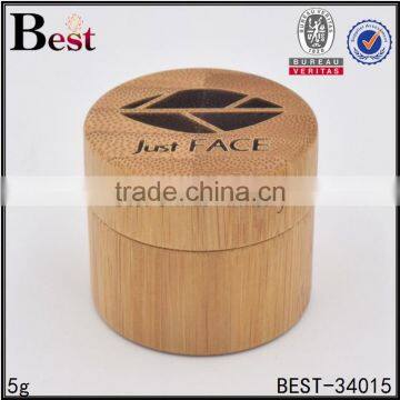30g Bamboo Cosmetic Double Wall Plastic Jar PP Inner Jar With Bamboo Shell for Face Cream photo-3