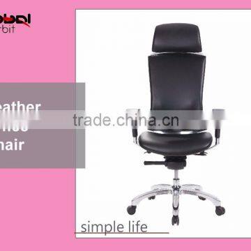 2016 High Quality Black Leather Executive Office Chair With Adjustable Headrest photo-6