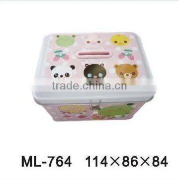 Customized high quality rectangle metal coin bank