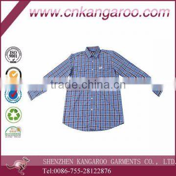 latest classic fashion checked casual T shirt