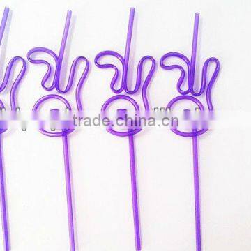 Purple color hard drinking straws