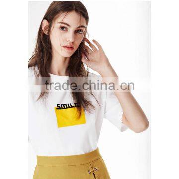 OEM Plain White Woman Fashion Design Custom Printing 100% Cotton Soft Loose Womens t shirt