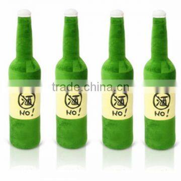 New design promotional stuffed beer bottle plush toy beer