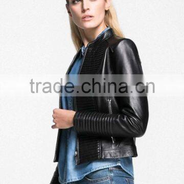 Autumn Custom Short Style Washed Sheep Leather Jacket Fashion Design photo-5
