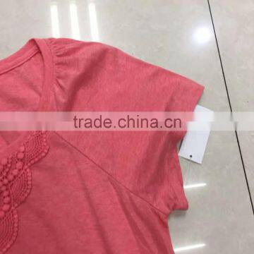Women Fashion Design Fancy Lace Loose Fit T-shirt photo-4