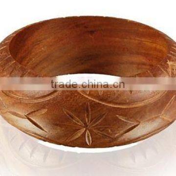 carved wood bangles