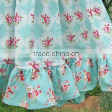 Latest Design 3 Year Old Girl Dress 100% Cotton Floral Two Piece Prom Baby Clothes Dress Set photo-5