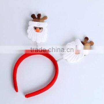 Hot sales Santa Claus hairbands diy handmade santa claus hair accessories for 2016 christmas gifts