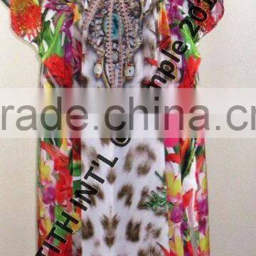 KNEE LENGTH DIGITAL PRINT KAFTAN