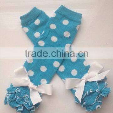 Newborn Baby Leg Warmers Stripes Knitting Leg Warmers Matching Bowknot photo-2
