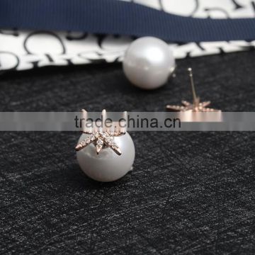 Zm53250a Wholesale Jewelry Pearl Stud Earrings White Pearl Stud Earrings photo-3