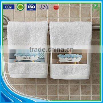 Custom brand printing premium cotton hand towel