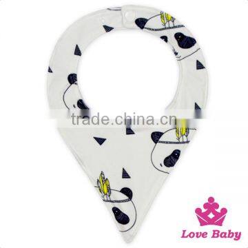 Best Fancy Baby Bibs Polyester Newborn Plain Cute Printed Animal Fabric Bib photo-3