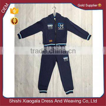 new 2016 children sports two-piece hooded fleece zippers