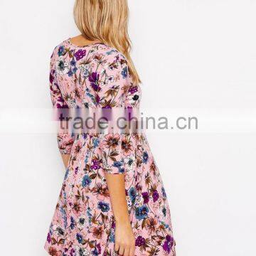 Maternity Wrap Skater Dress in Floral China Supplier photo-2