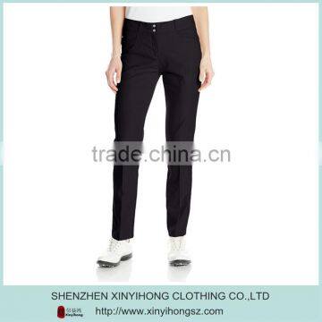 custom fashion top quality plain color golf pants/golf trousers for lady