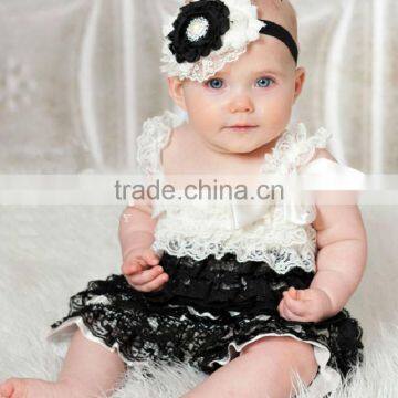 Factory Cheaper Wholesale Colorful Baby Boutique Lace Romper Kids Clothing Wholesale 2015 Baby Petti Rompers photo-3