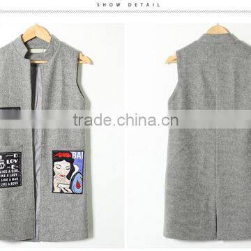 2017 Latest Designs Lady Casual Women Vest Winter for Wholesale photo-4