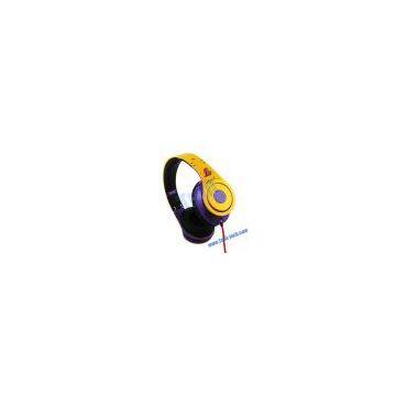 Monster Beats Over-the-ear Headphone in Yellow and Purple