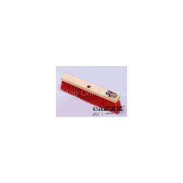 Red 40cm Street Sweeper Broom with Stiff Fiber , garden broom