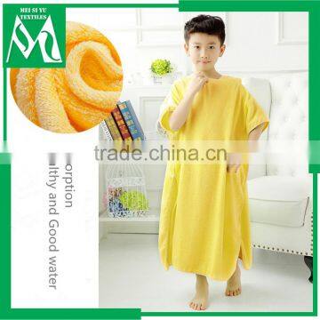 Kids towel poncho 100% cotton towelling fabric embroidered