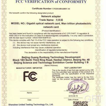 FCC VERIFICATION OF CONFORMITY