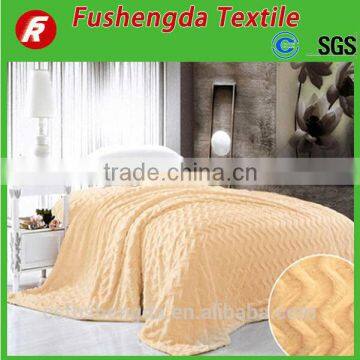 Luxury New Design Thermal Polyester Embroidery Solid Color Baby Blanket