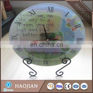 sublimation white coating tempered glass clock