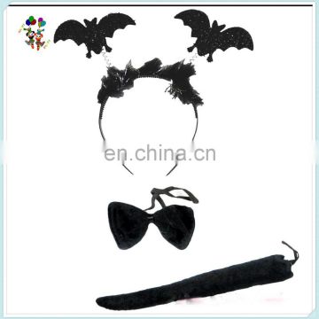 Bow Tie Tail 3pcs Black Bat Halloween Party Headbands HPC-0770