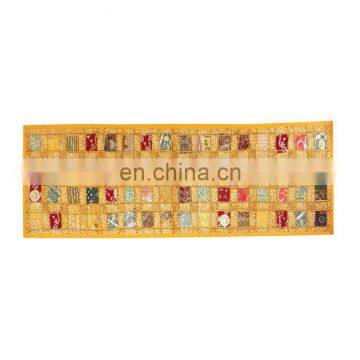 Hot Selling Indian Hand Made Cotton Sari Patchwork Decorative Table Runner