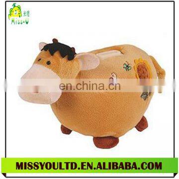 Plush Unopenable Cow Piggy Bank