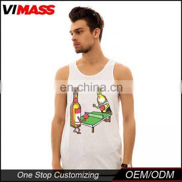 Cheap high quality 3d sublimation mens tank top