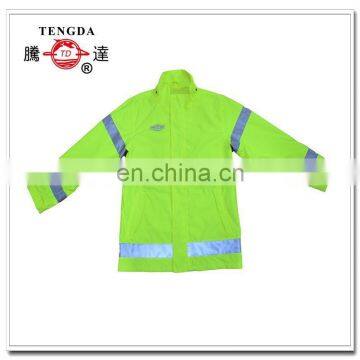 reflective neon green motorcycle conductor rainwear